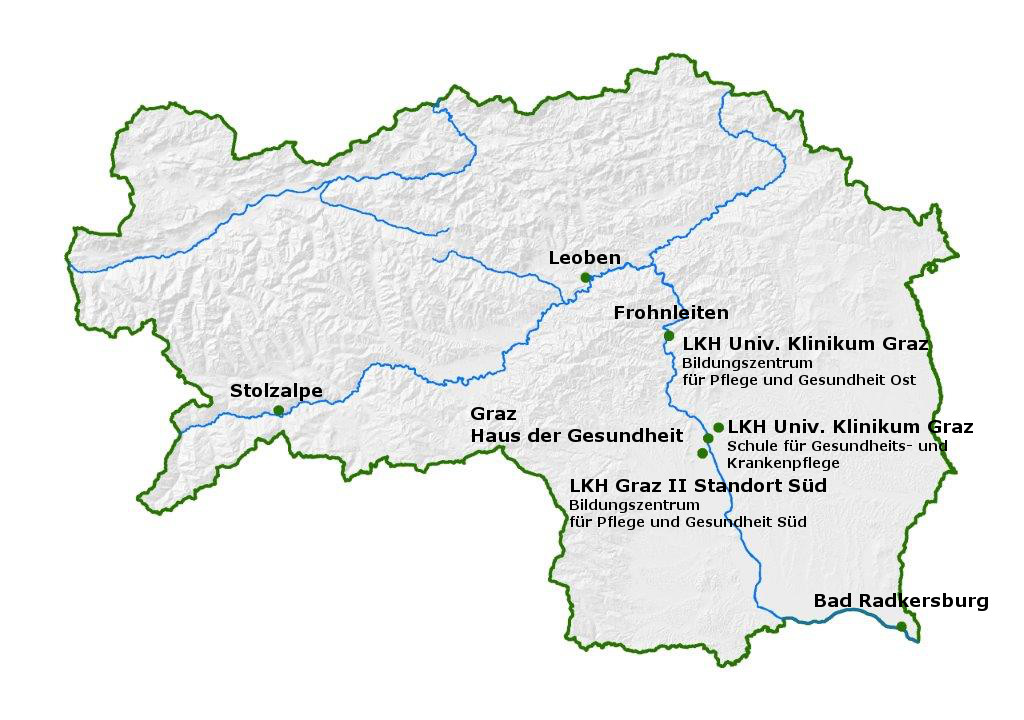 Standorte Gesundheitsausbildungen Land Steiermark