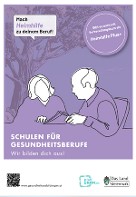 Plakat zur Förderung von Gesundheitsberufen in der Steiermark. Aufschrift: 'Wir bilden dich aus!'.