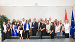 Gruppenfoto beim Besuch bei Bundesminister Johannes Rauch © Vertretung der EU-Kommission in Wien/APA-Fotoservice/Hautzinger