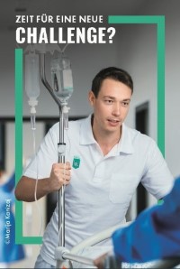 Bild von einer Personen mit weißem Gewand die in der Pflege arbeitet.